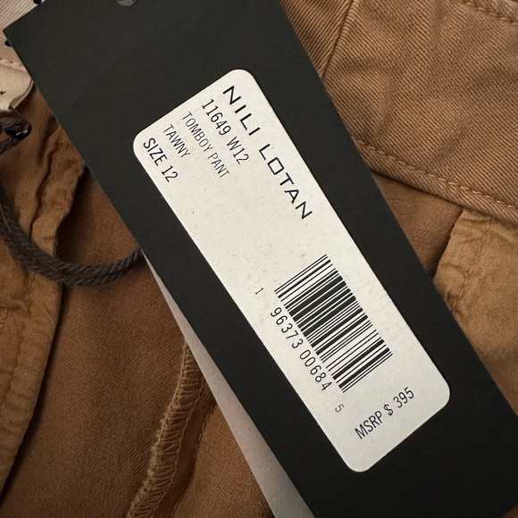 Nili Lotan Tomboy Pant Tawny tan‎ brown size 12 NWT - Picture 4 of 10